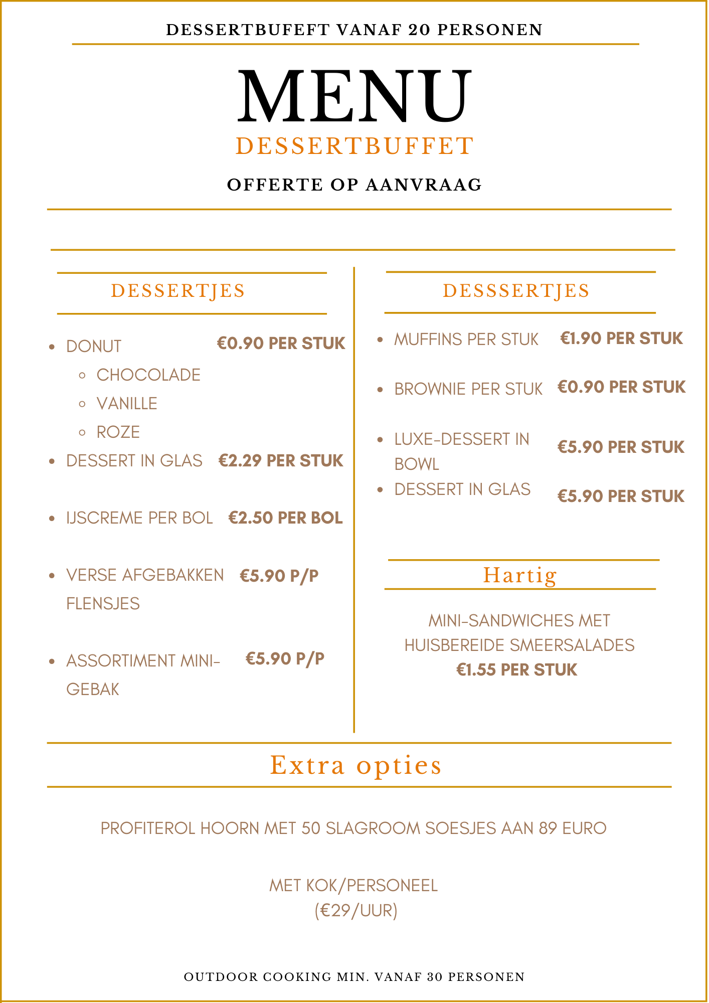 Ambachtelijke slager-traiteur met verse producten