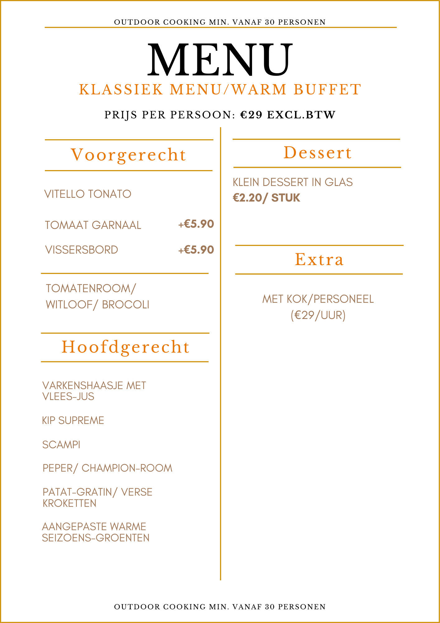 Ambachtelijke slager-traiteur met verse producten