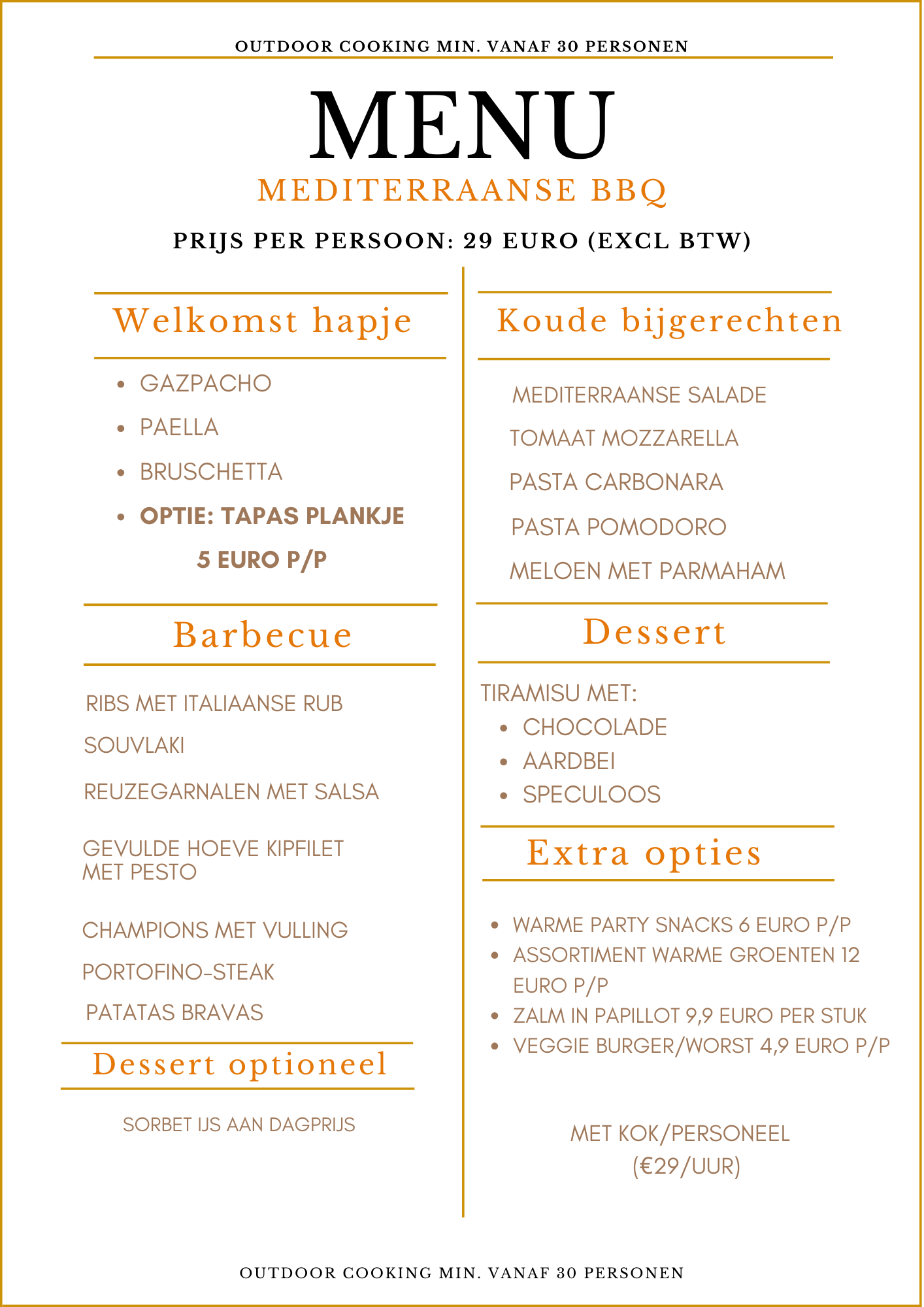 Ambachtelijke slager-traiteur met verse producten