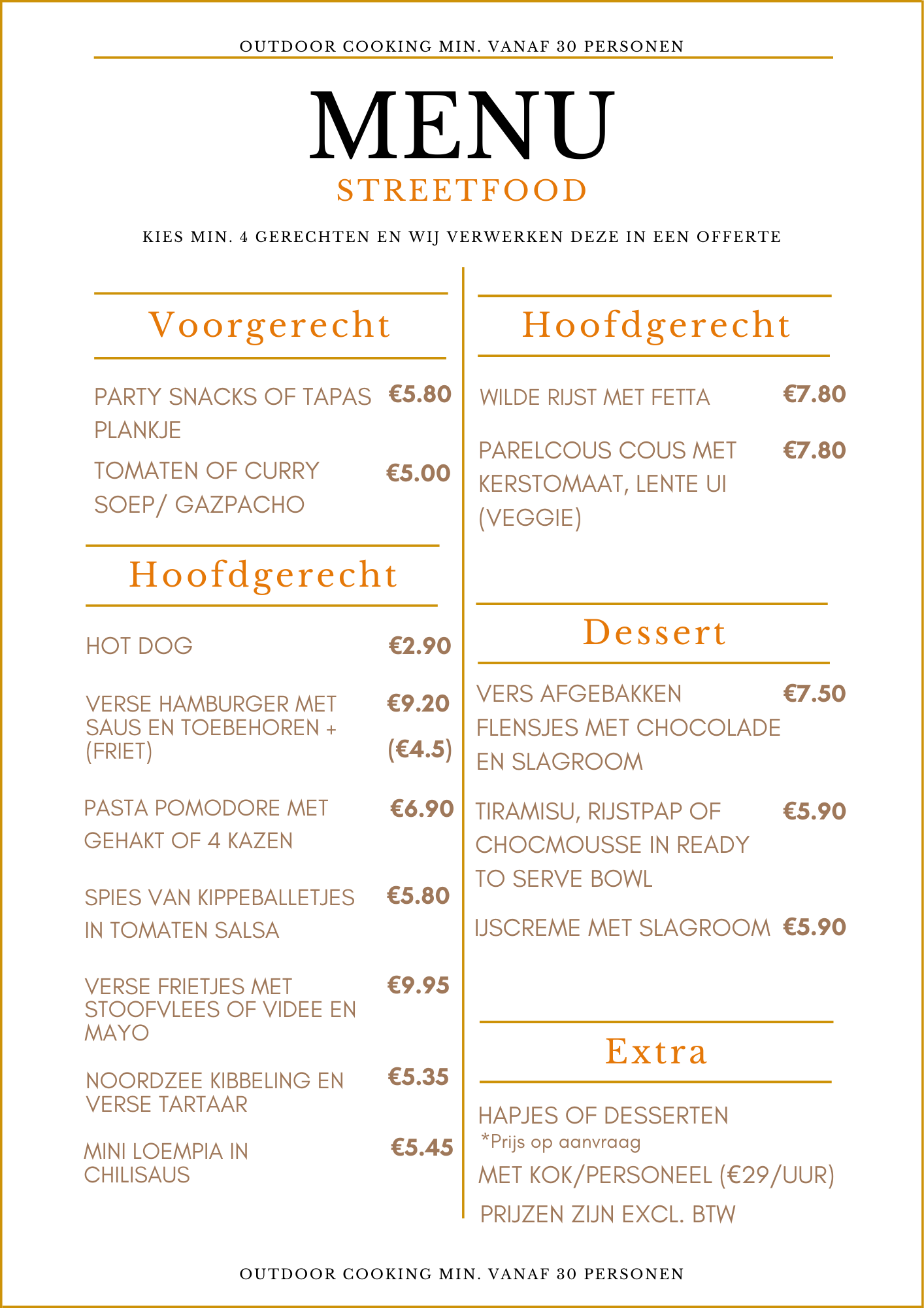 Ambachtelijke slager-traiteur met verse producten